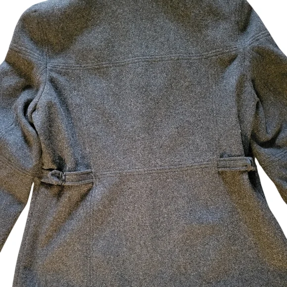 Espirit Women's Gray Hooded Jacket 90% Wool - Picture 3 of 11